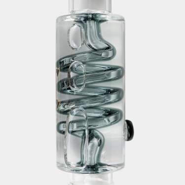 Bong gel enfriador con espiral + Inline Slit Black Leaf enfriador