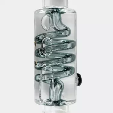 Bong gel enfriador con espiral + Inline Slit Black Leaf enfriador