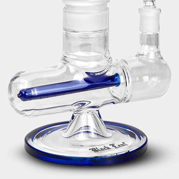Bong gel enfriador con espiral + Inline Slit Black Leaf azul inline slit