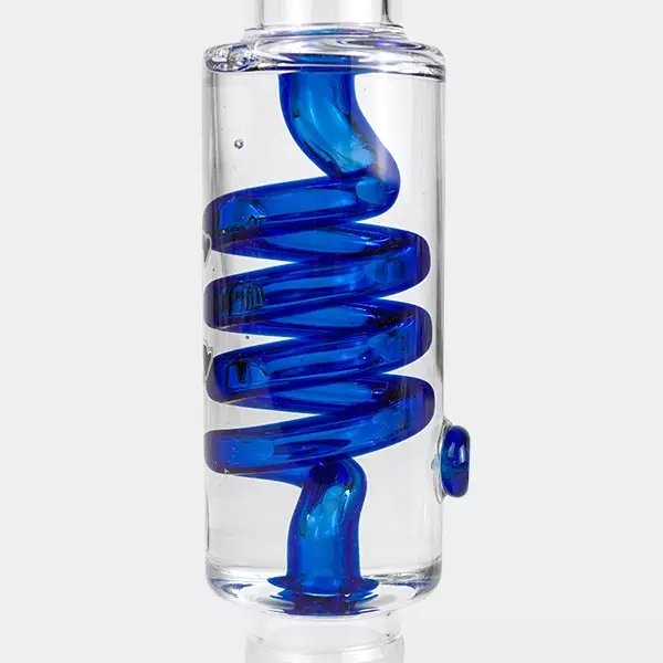 Bong gel enfriador con espiral + Inline Slit Black Leaf enfriador