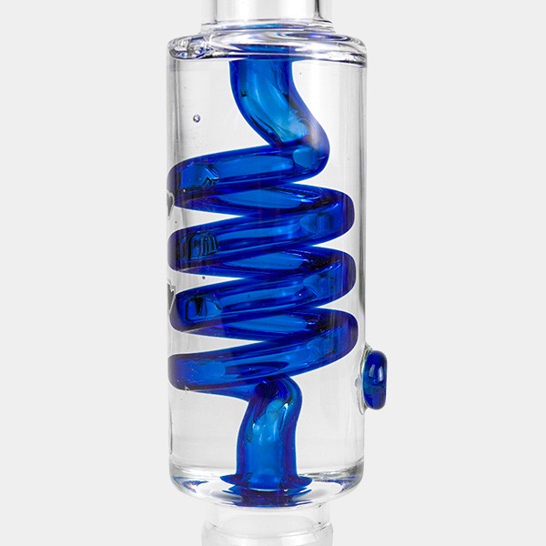 Bong gel enfriador con espiral + Inline Slit Black Leaf enfriador
