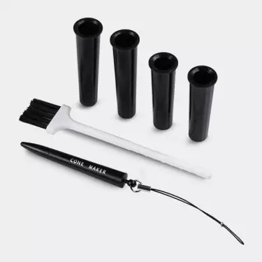 Bandeja de enrolar com cone, escovas e suportes Magic Mushrooms acessórios