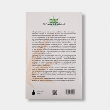 Libro 'CBD: El Cannabis Medicinal' Contraportada