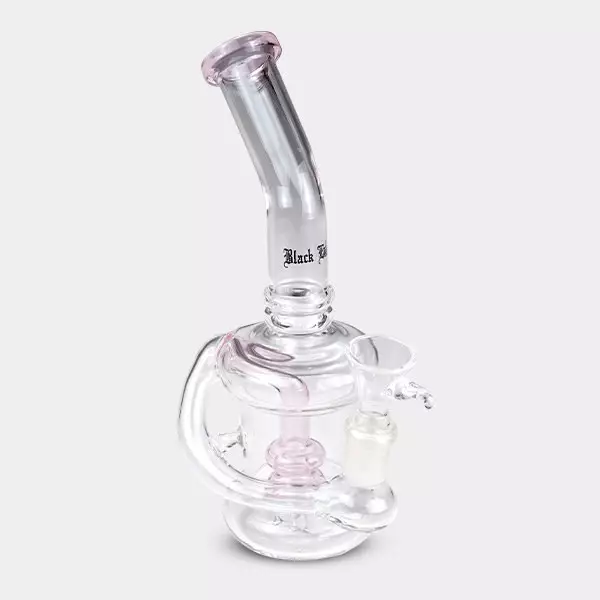 Bong Percolador Doble Black Leaf rosa