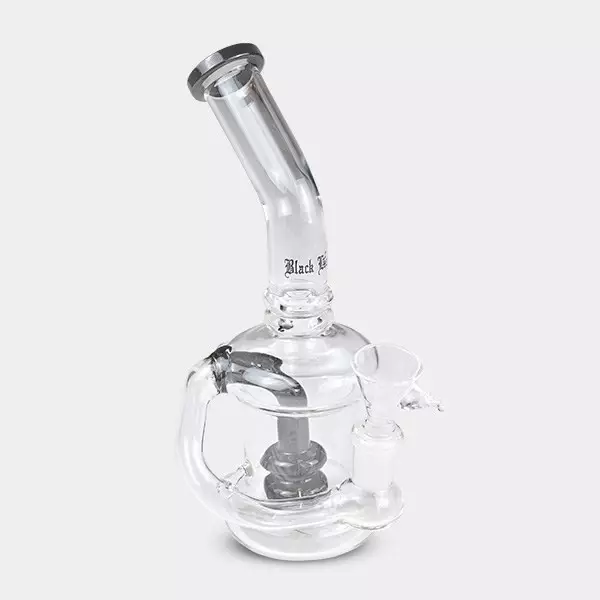 Bong Percolador Doble Black Leaf gris