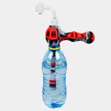 Pipa de agua portátil negro gris y rojo