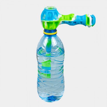 Pipa de agua portátil verde blanco y azul