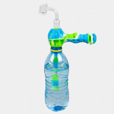 Pipa de agua portátil verde blanco y azul
