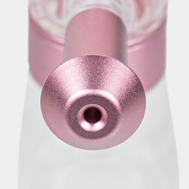 Bubbler de Cristal y Aluminio 11.5 cm rosa
