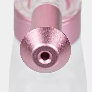 Bubbler de Cristal y Aluminio 11.5 cm rosa