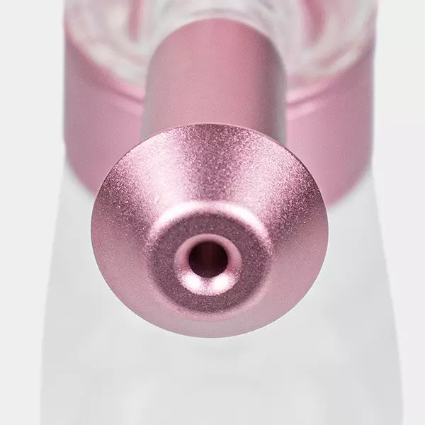 Bubbler de Cristal y Aluminio 11.5 cm rosa