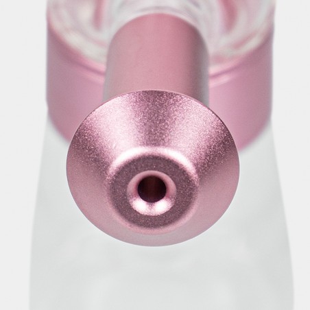 Bubbler de Cristal y Aluminio 11.5 cm rosa
