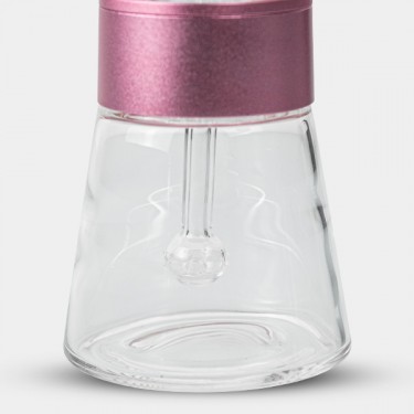 Bubbler de Cristal y Aluminio 11.5 cm rosa