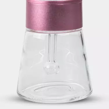 Bubbler de Cristal y Aluminio 11.5 cm rosa