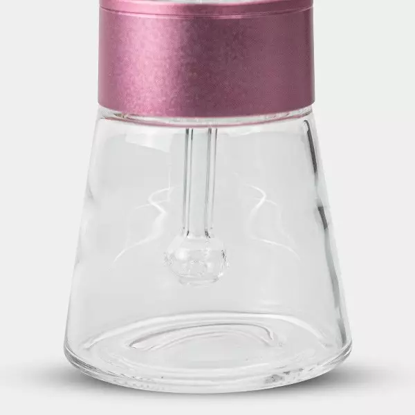 Bubbler de Cristal y Aluminio 11.5 cm rosa