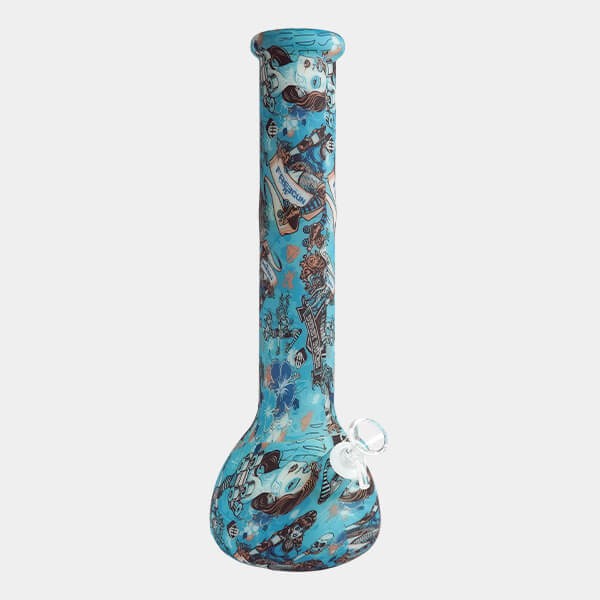 Bong Fluorescente de Silicona XL vans azul