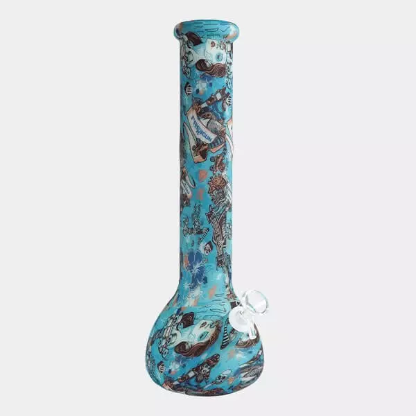 Bong Fluorescente de Silicona XL vans azul