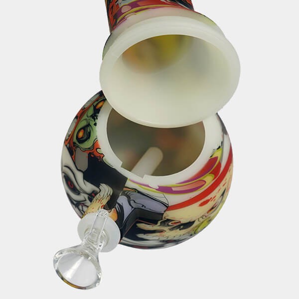 Bong Fluorescente de Silicona XL detalle percolador
