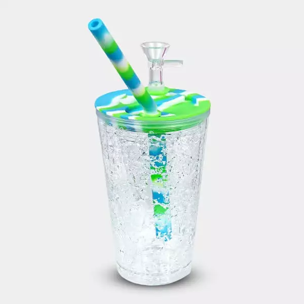 Freeze Cooling Cup Silicone and Plastic Bong - Grow Barato