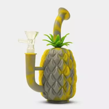 Bong Piña Silicona amarillo y gris