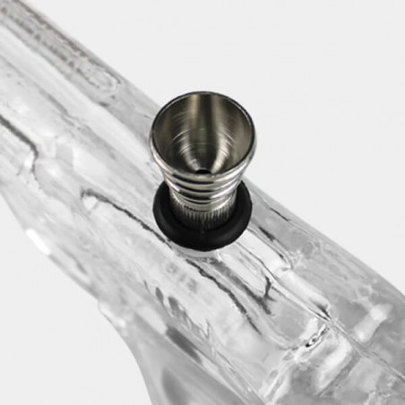 Pipa de Cristal Peace Keeper Gun 23cm detalle percolador aluminio