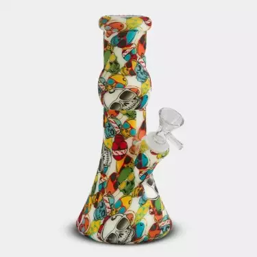 Bong Fluorescente de Silicona 23 cm vans multicolor