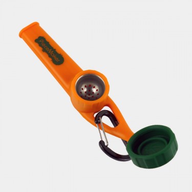 Pipa de Silicona Karma Go naranja abierto