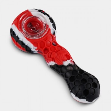 Pipa de Silicona Abeja blanco, rojo y negro
