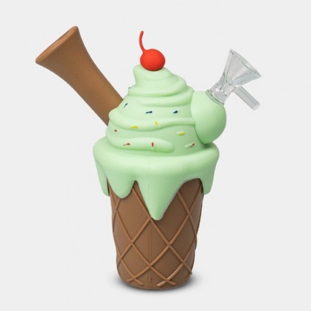 Bong de Silicona Vaso Helado verde