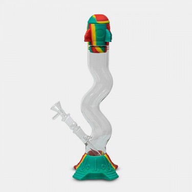 Bong Cohete verde amarillo y naranja