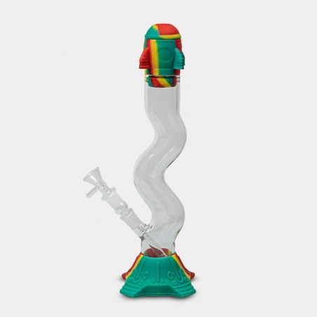 Bong Cohete verde amarillo y naranja