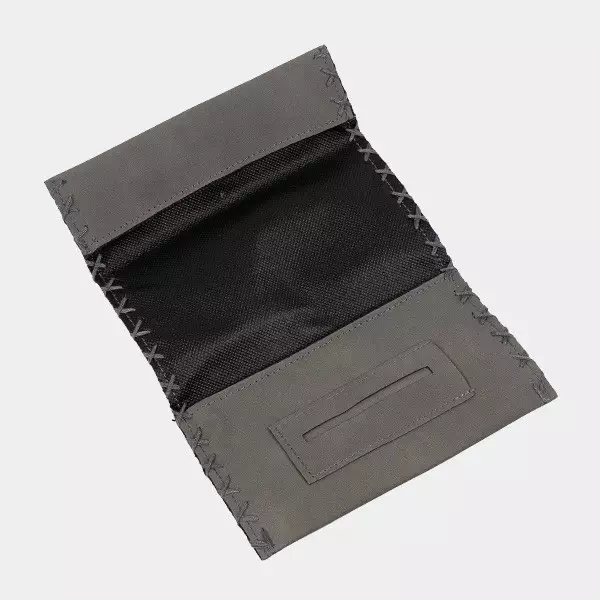 Faux Leather Tobacco Pouch With Zipper