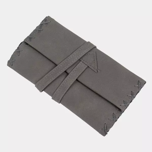 Faux Leather Tobacco Pouch With Zipper