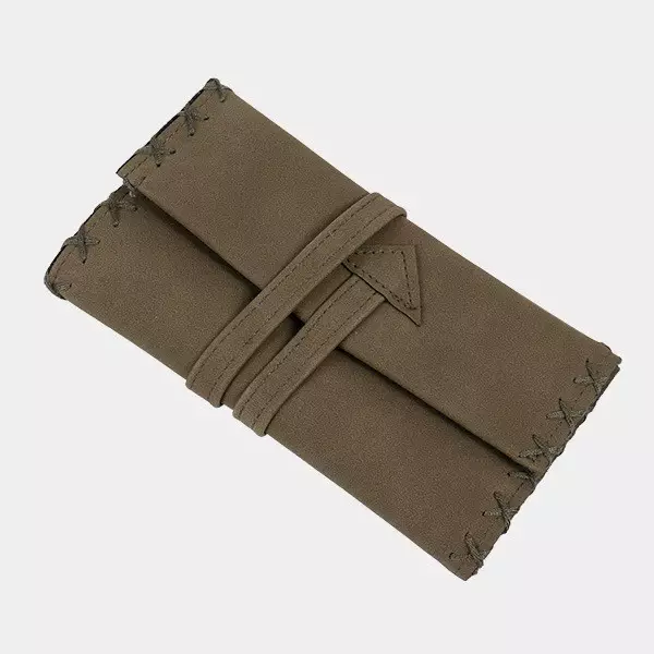 Faux Leather Tobacco Pouch With Zipper
