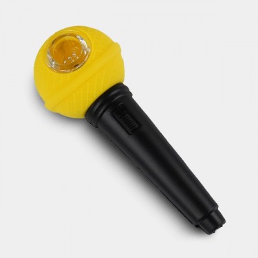 Pipa de Silicona Micrófono amarillo