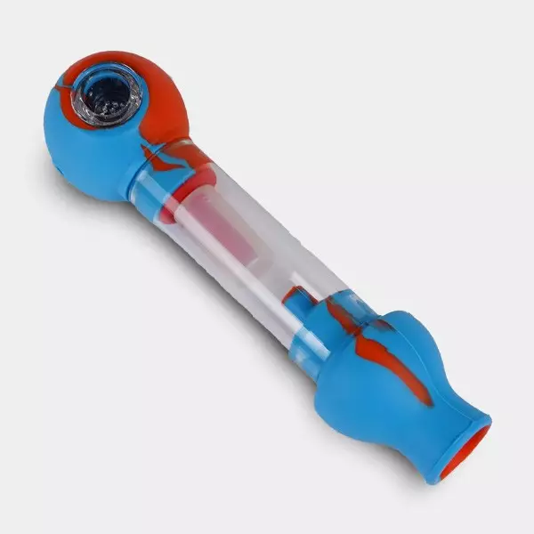 Pipa de Silicona XL azul y naranja