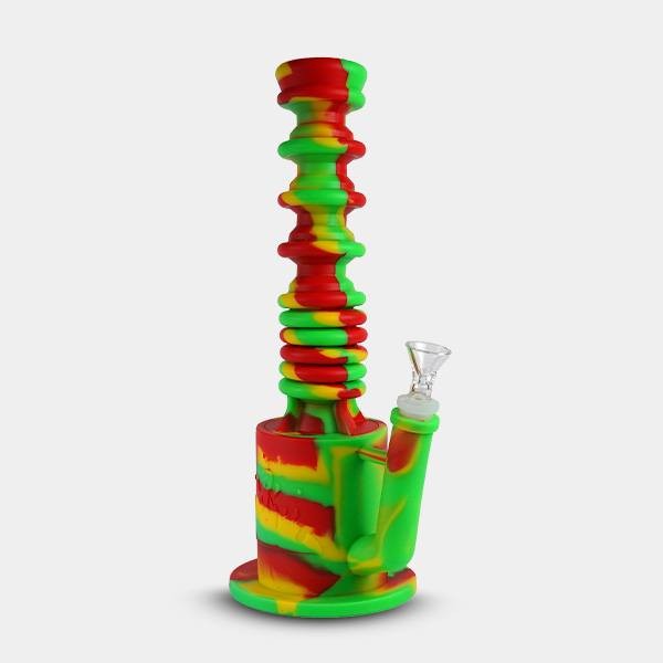 Bong de Silicona Acordeón rasta