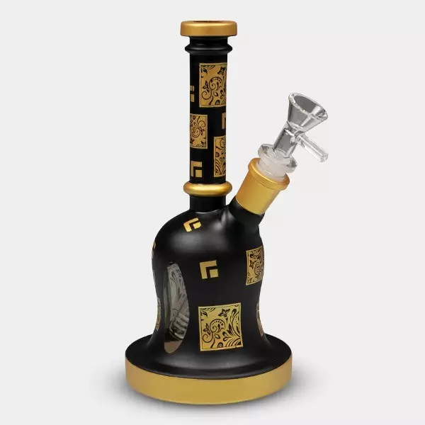 View Bong de Cristal Mixed Golden Round Base 22cm