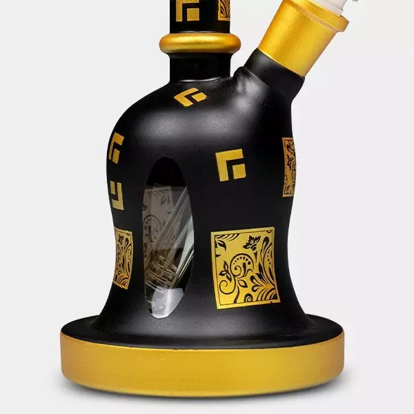 Mixed Golden Round Base 22 cm Glass Bong - GB The Green Brand