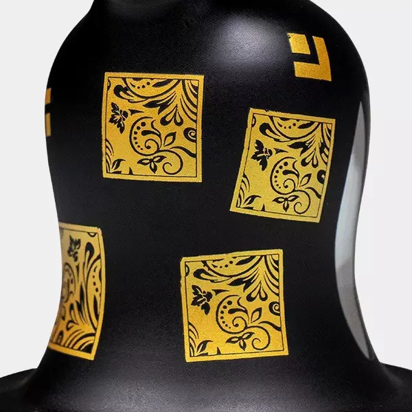 Bong de Cristal Mixed Golden Round Base 22cm detalle