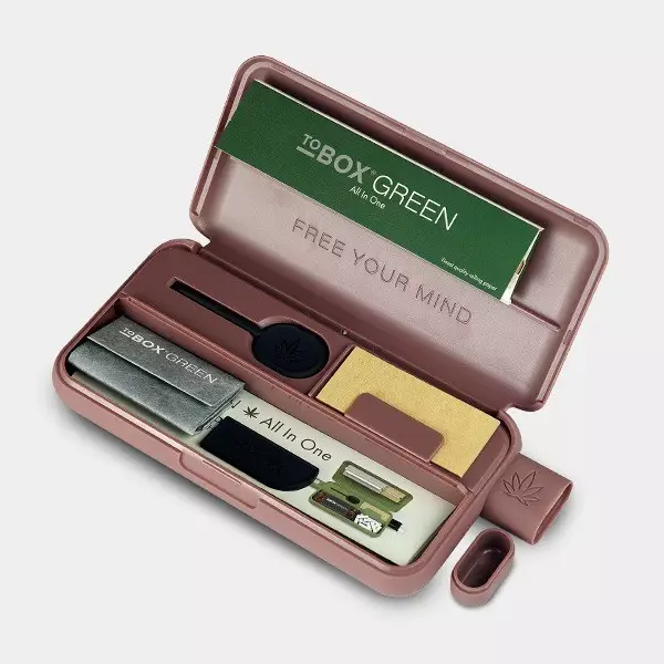 Cigarreira All in One Tobox Green Elegante Pitillera tudo em um Tobox Verde - GB A marca verde