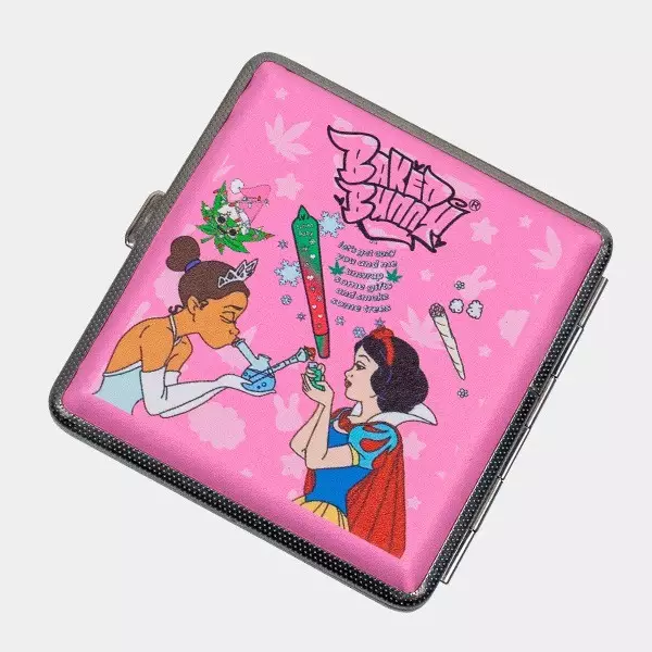 Pink Metal Cigarette Case