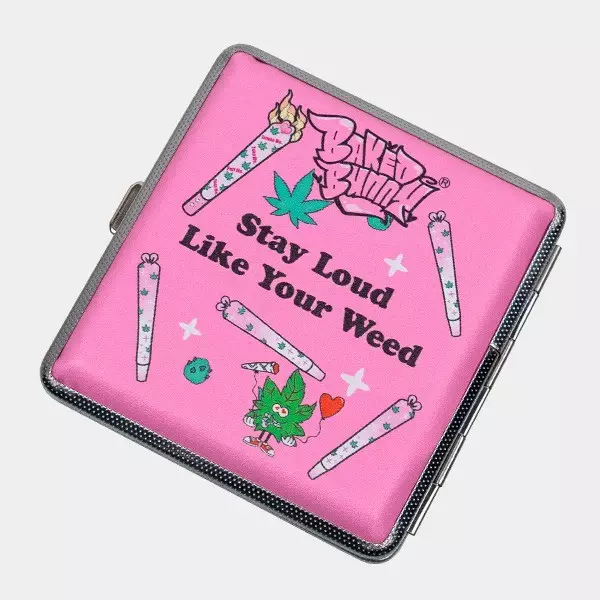 Pink Metal Cigarette Case - GB The Green Brand