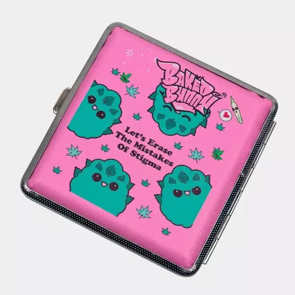 Pink Metal Cigarette Case