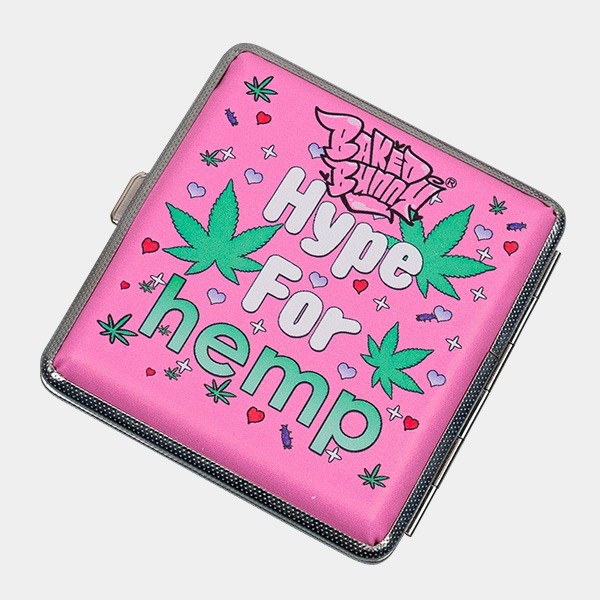 Pitillera Rosa de Metal hype for hemp