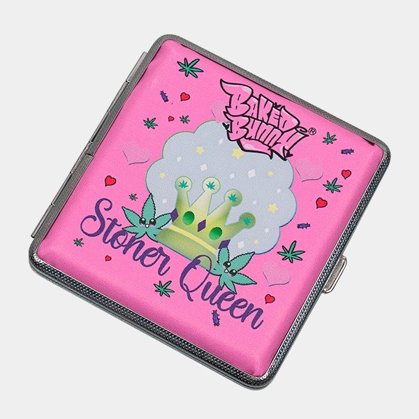 Pitillera Rosa de Metal stoner queen