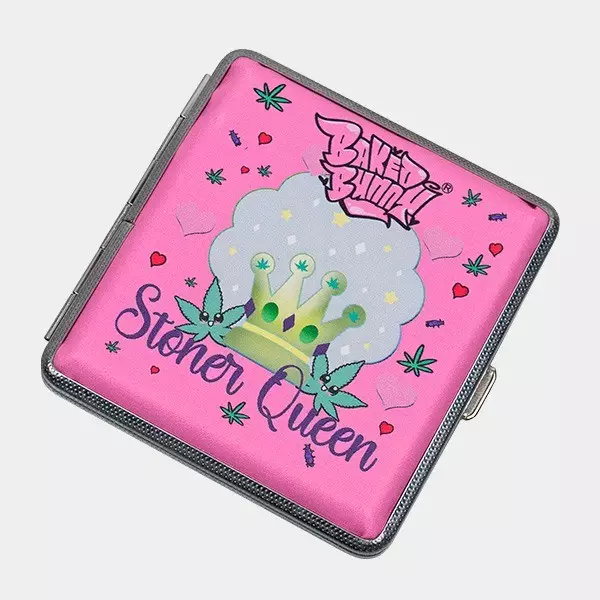 Pink Metal Cigarette Case