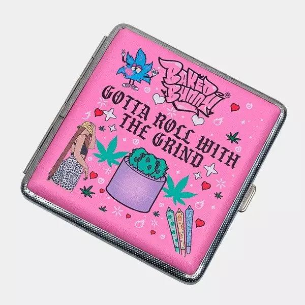 Pink Metal Cigarette Case