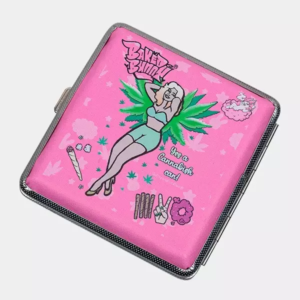 Cigarreira de Metal Rosa