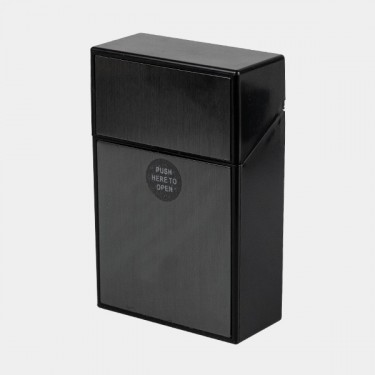 Pitillera Champ Brushed negra cerrada